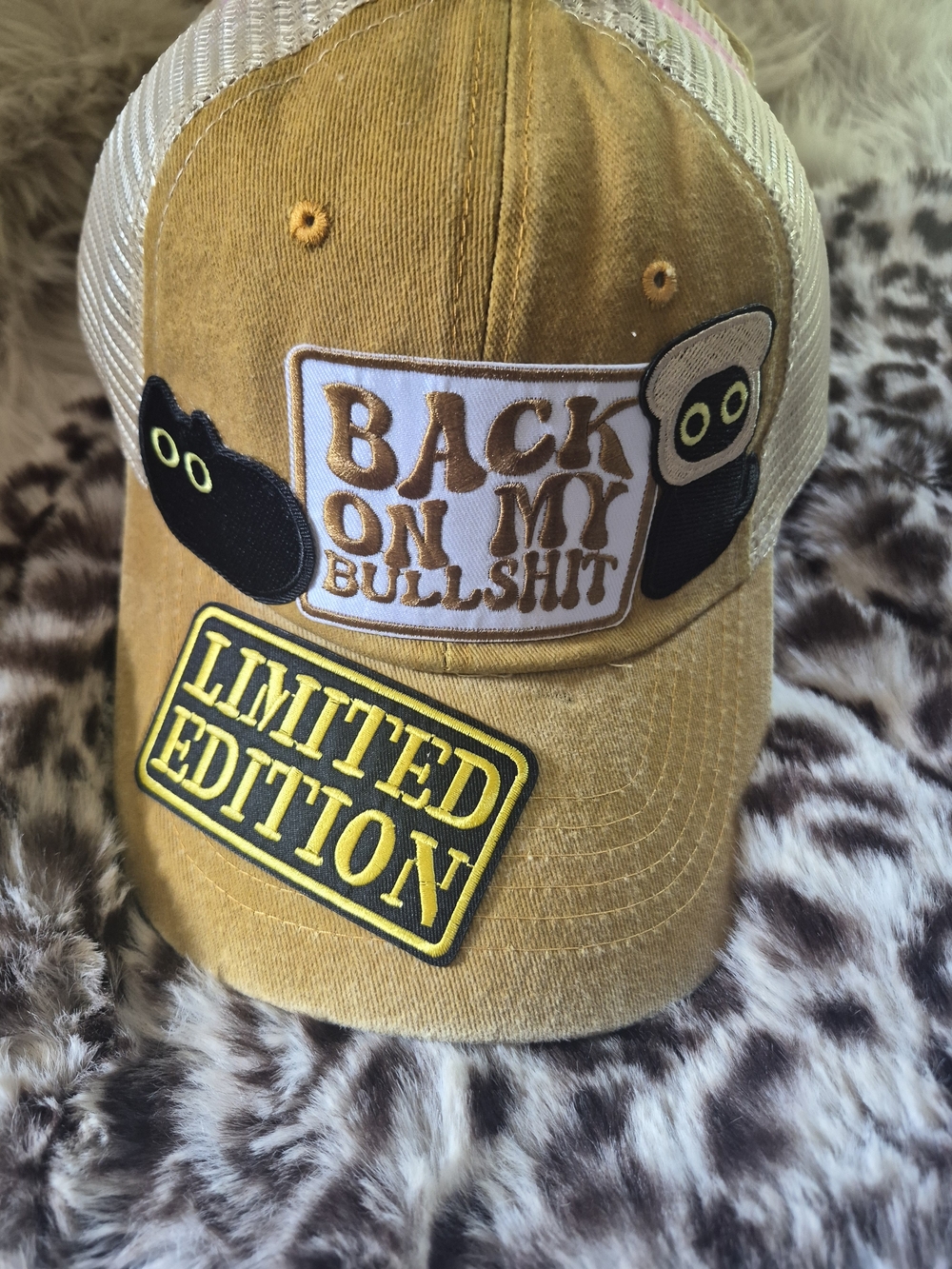 Mustard Yellow 'Limited Edition' Cap with Patch Details